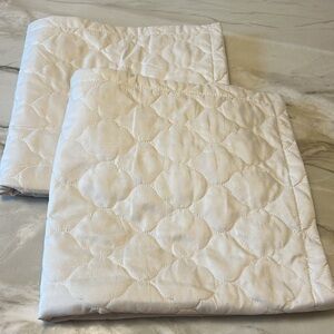 Set of 2 Off-White (Light Ecru) Euro Shams, NEW